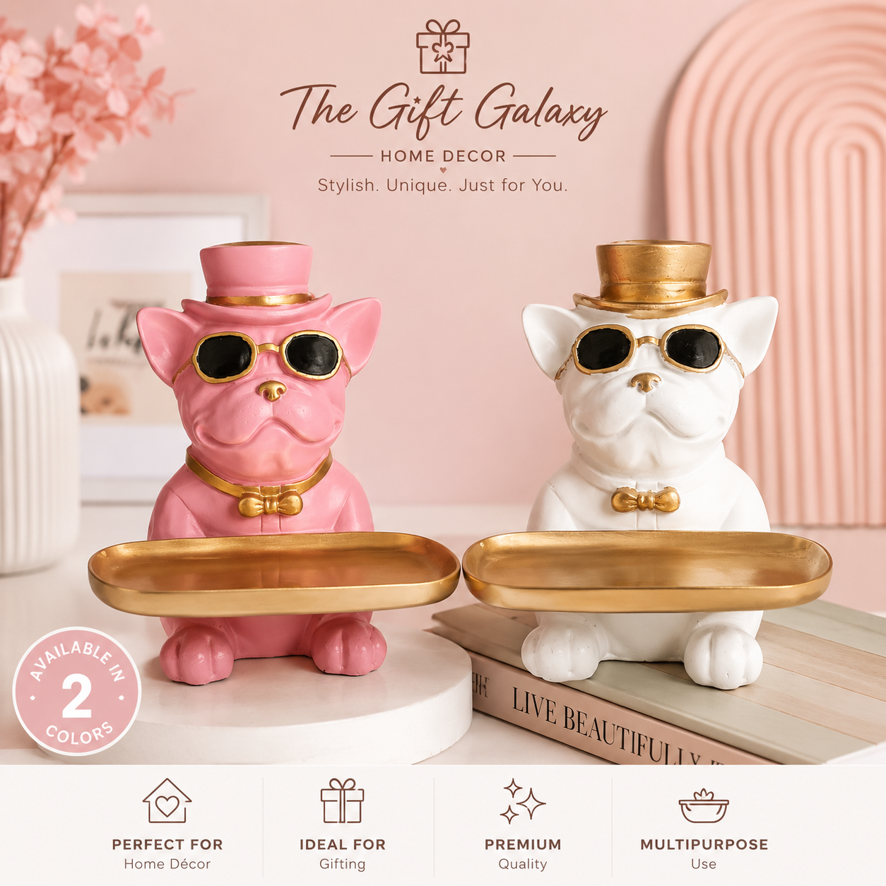 Bulldog Snack Tray – Decorative Dog Platter