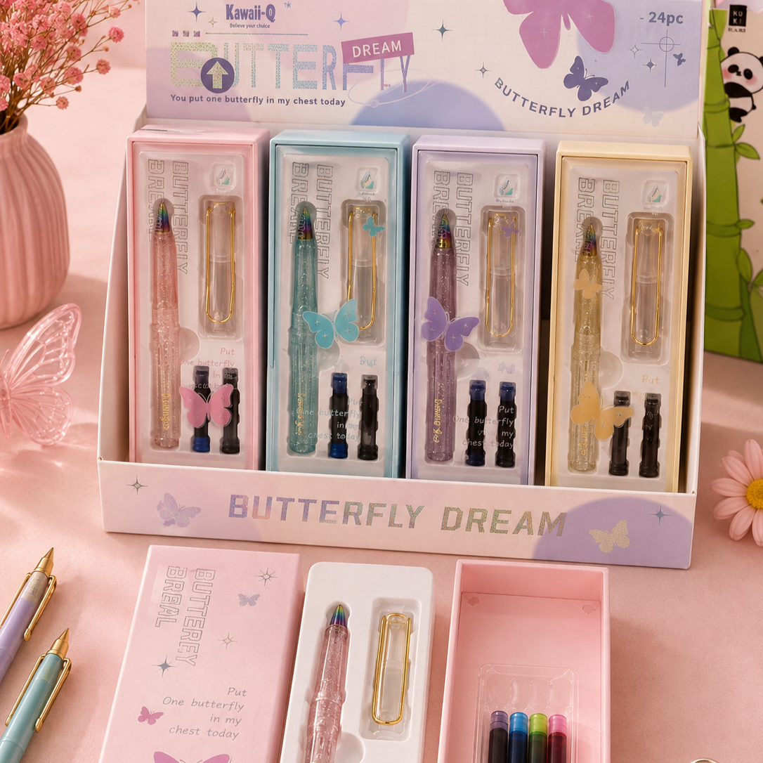 Butterfly Crystal Fountain Pen