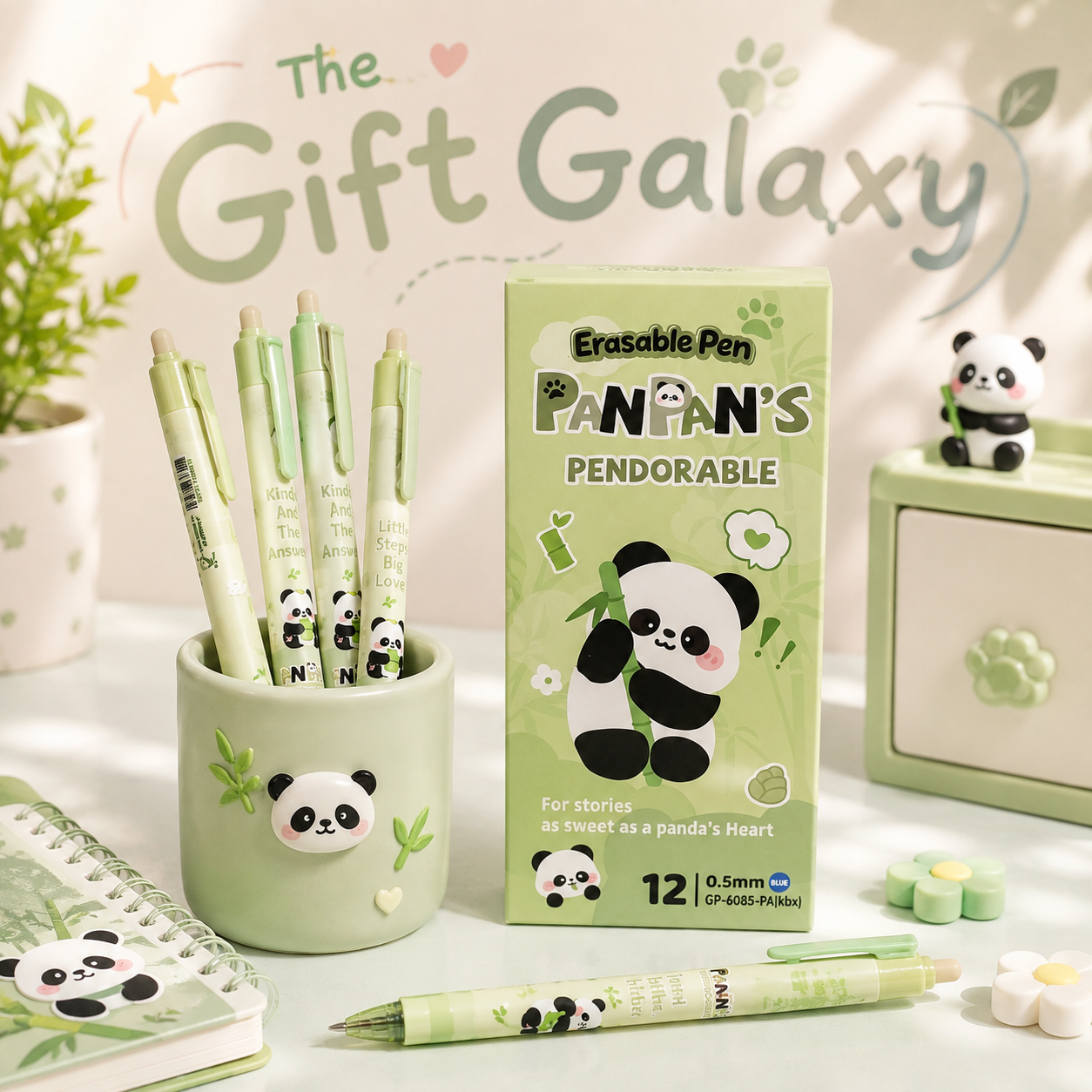 Panda Erasable Gel Pen Set of 12