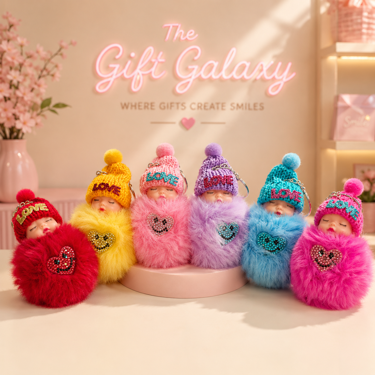 Kawaii Fluffy Keychain