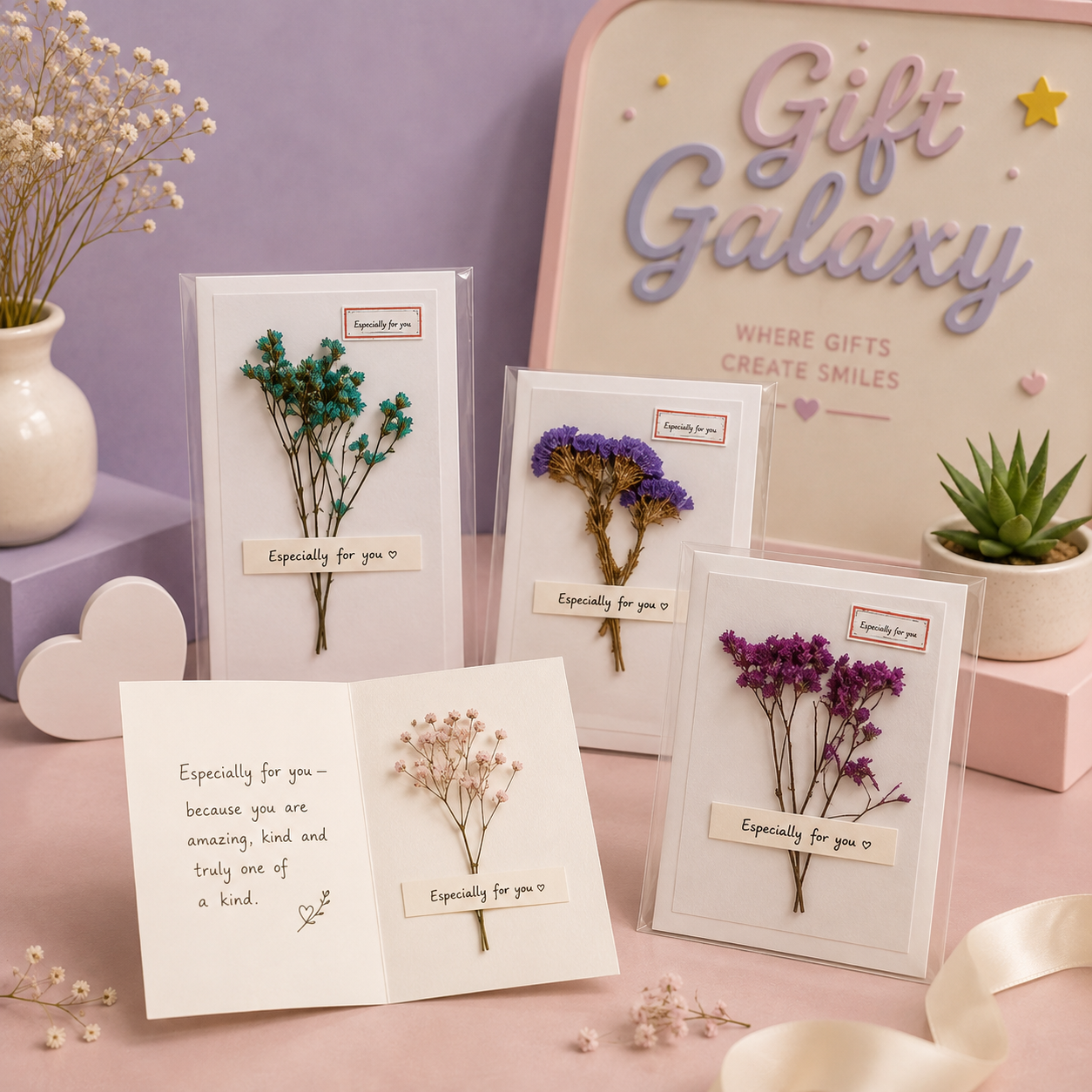 Dried Flower Greeting Card