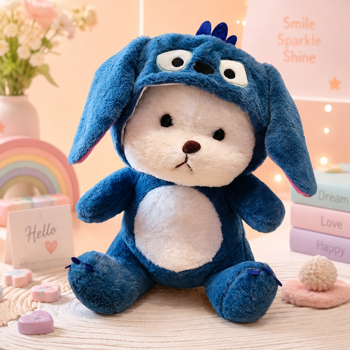 Blue Hoodie Teddy Bear Plush