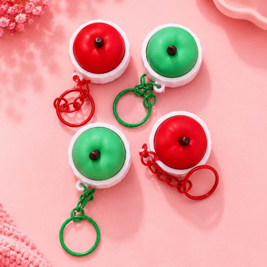 Cute Apple Clicker Keychain