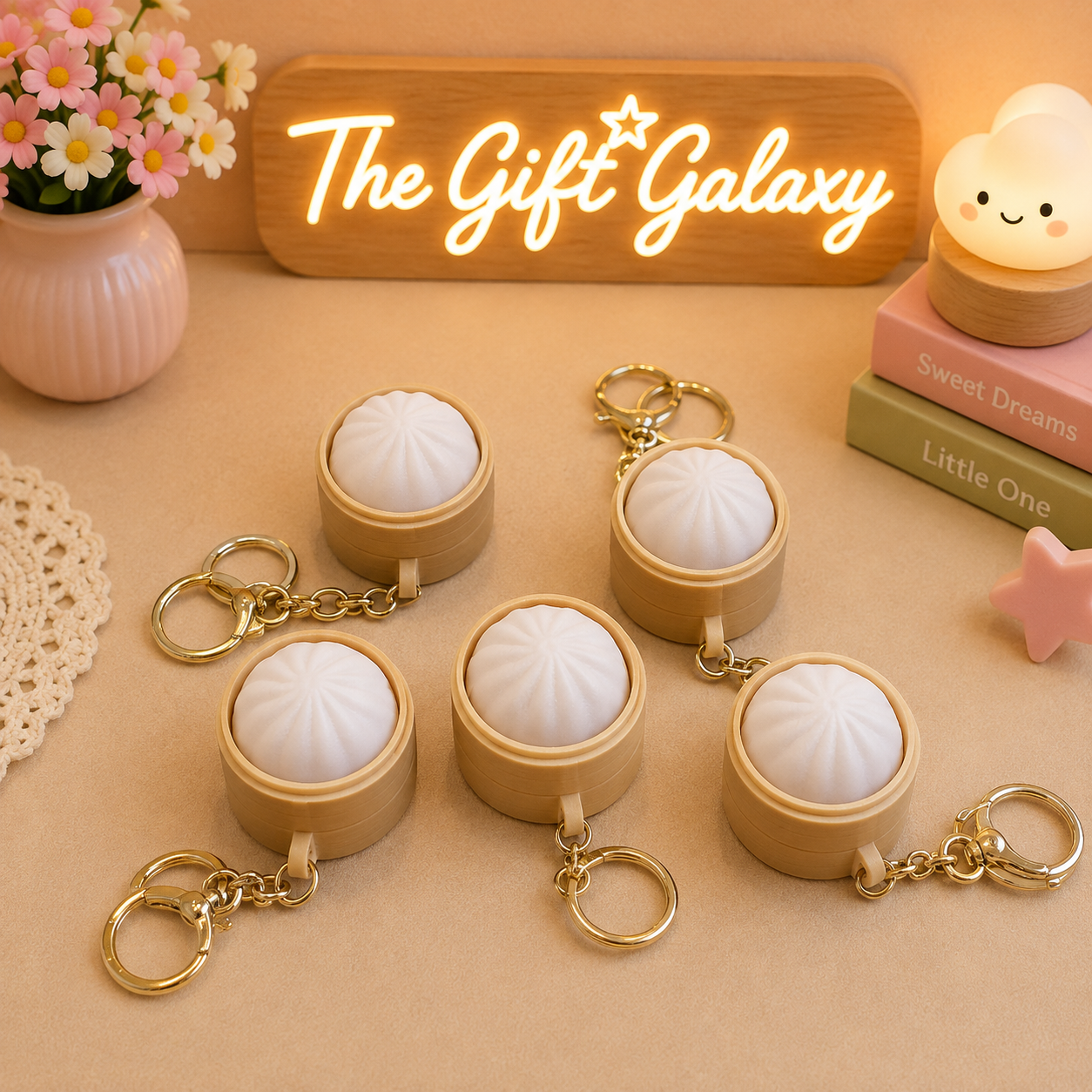 Cute Momo Clicker Keychain