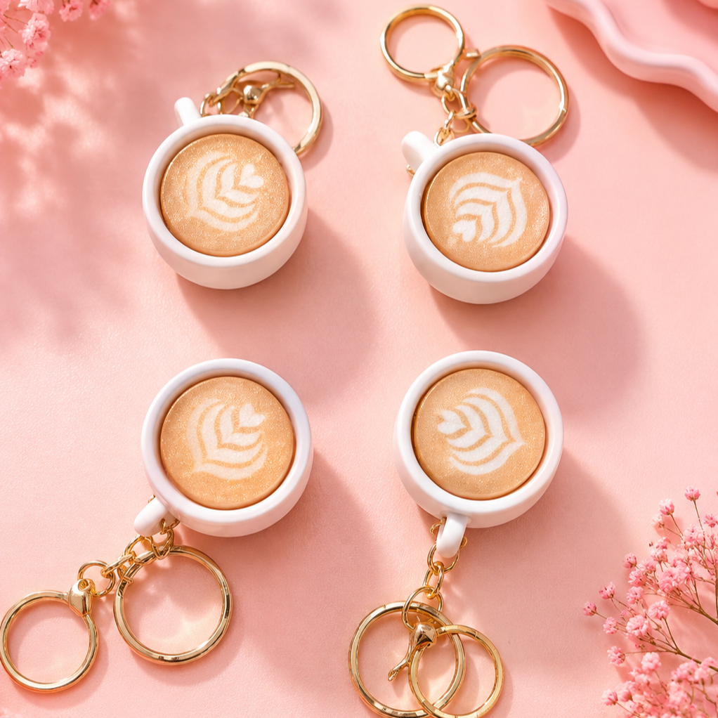 Cappuccino Clicker Keychain