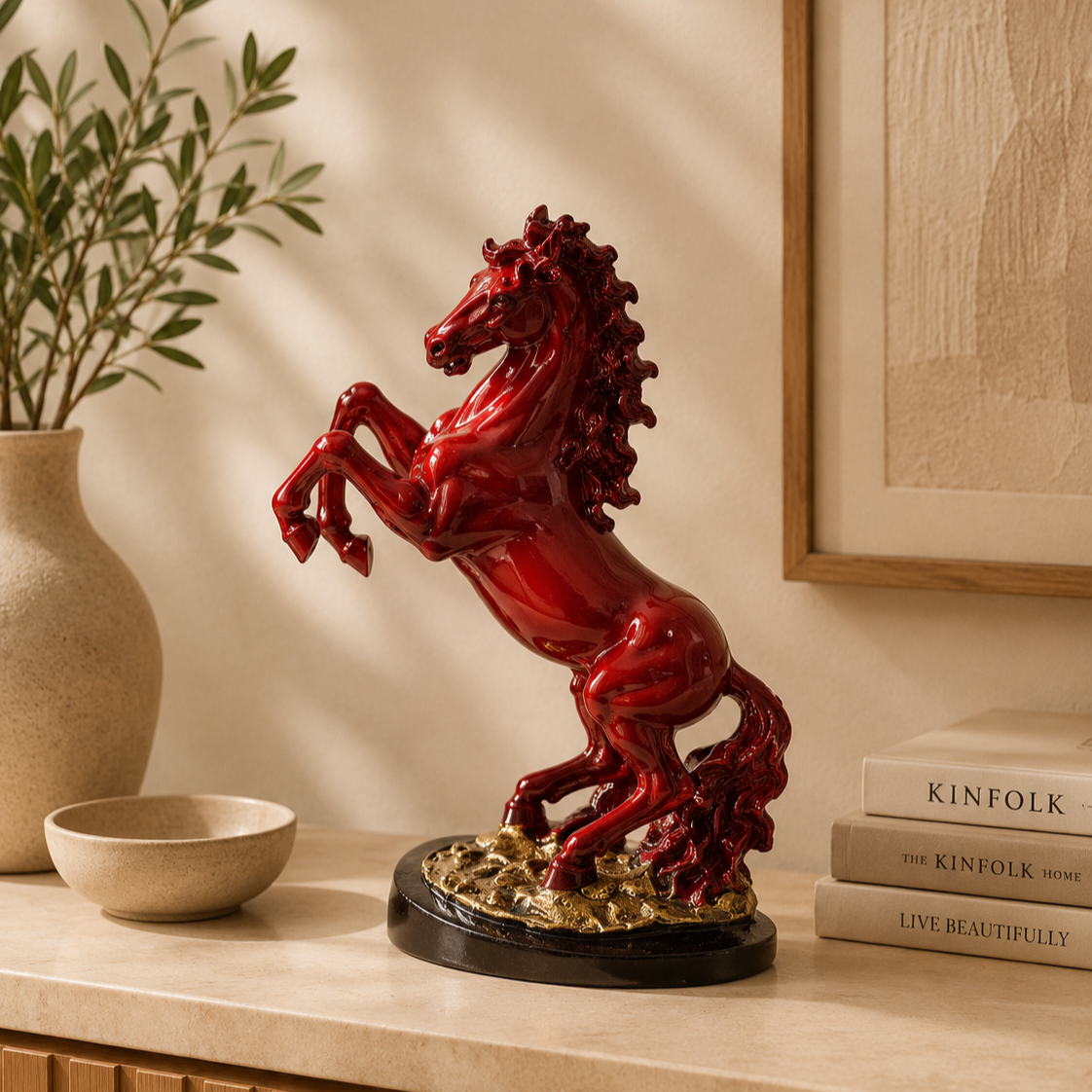 Royal Red Rearing Horse