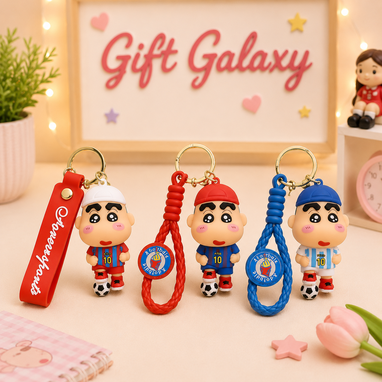 Shinchan Football Keyring