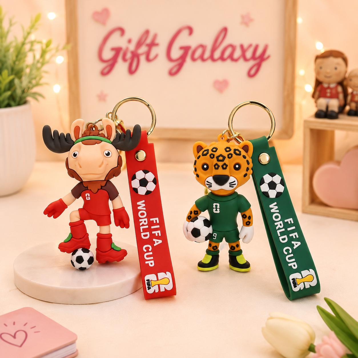 Cute Football Keyring